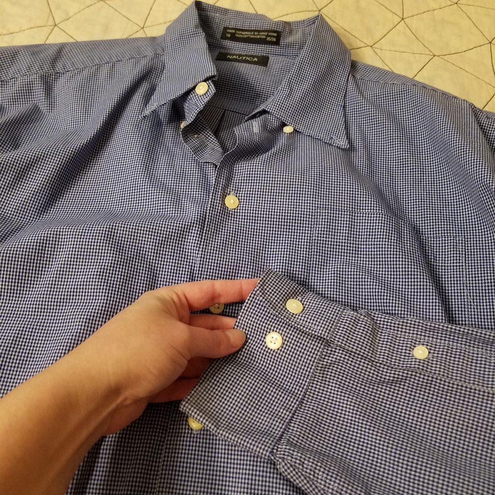 Nautica Button Down Long Sleeve Dress Shirt